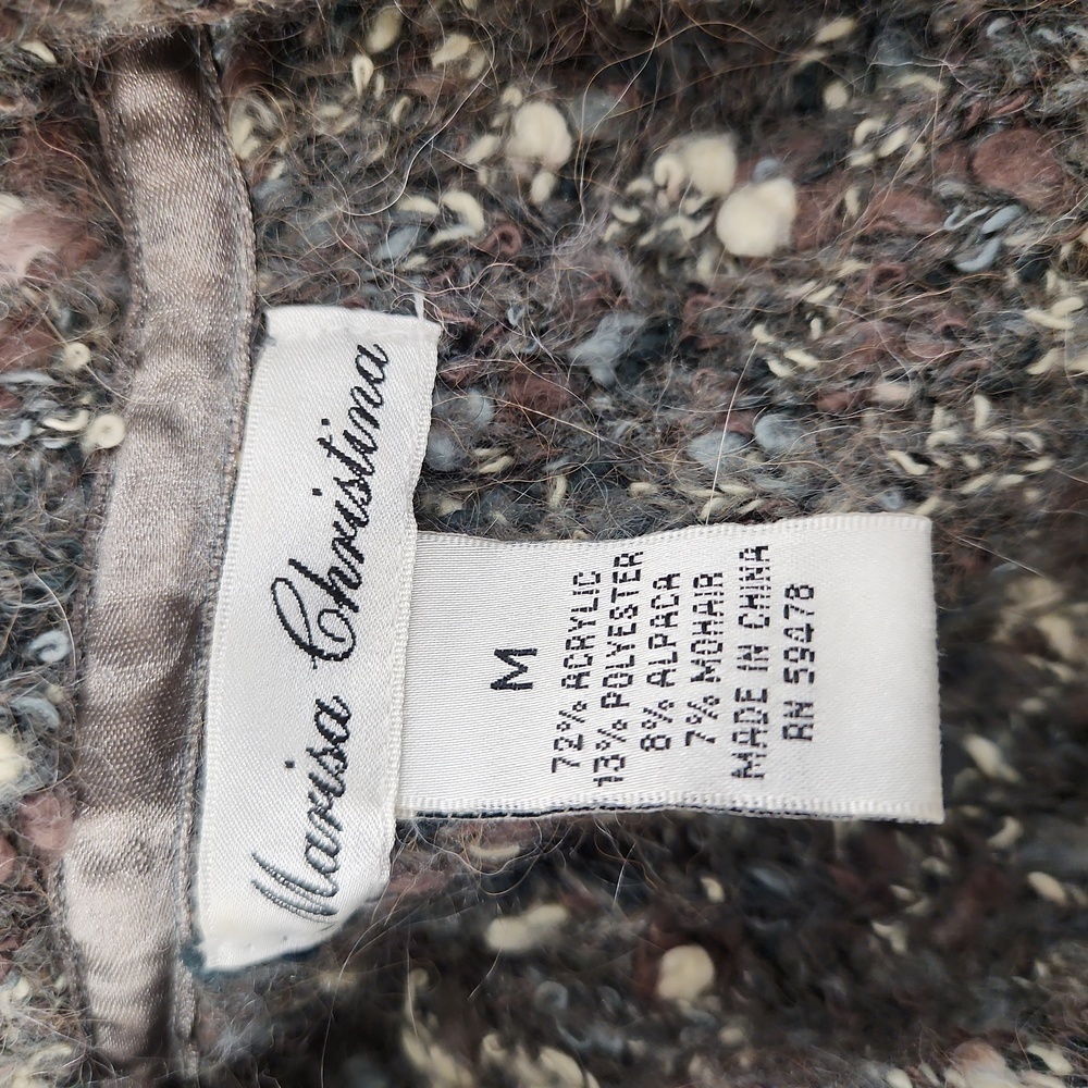 Marisa Christina Nubby Part Alpaca/Mohair Grannycore Sweater Size: M - Picture 4 of 5